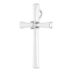Platinum  2 mm Square Pendant Mounting – image 3