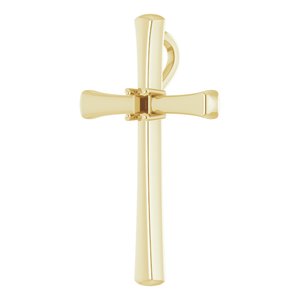 14K Yellow Gold  2 mm Square Pendant Mounting – image 4
