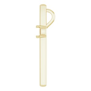 10K Yellow Gold  3 mm Square Pendant Mounting – image 6