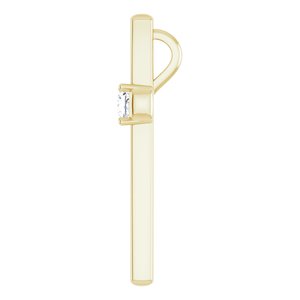 18K Yellow Gold  3 mm Square Pendant Mounting – image 5
