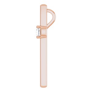 14K Rose Gold  3 mm Square Pendant Mounting – image 5