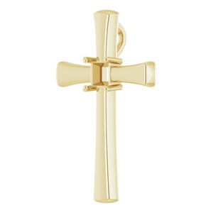 10K Yellow Gold  4 mm Square Pendant Mounting – image 4