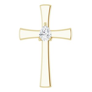 18K Yellow Gold  8x6 mm Pear Pendant Mounting
