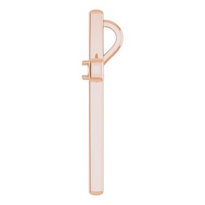 18K Rose Gold  2.5 mm Round Pendant Mounting – image 6