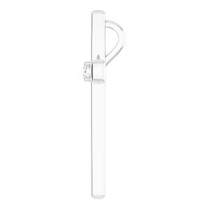 14K White Gold  2.5 mm Round Pendant Mounting – image 5