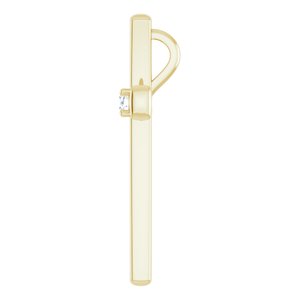 18K Yellow Gold  2.5 mm Round Pendant Mounting – image 5
