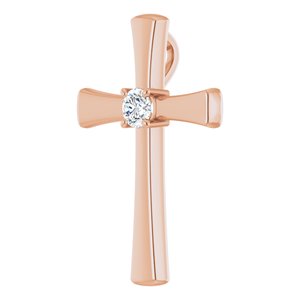 18K Rose Gold  4.1 mm Round Pendant Mounting – image 3