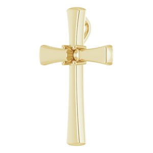 14K Yellow Gold  4.1 mm Round Pendant Mounting – image 4