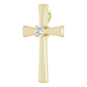 18K Yellow Gold  4.1 mm Round Pendant Mounting – image 3