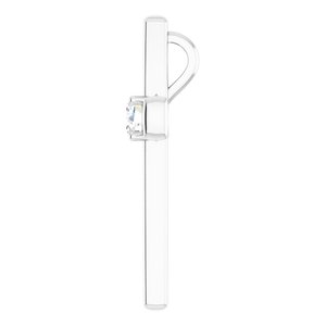 18K White Gold  4.4 mm Round Pendant Mounting – image 5