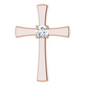 10K Rose Gold  5.2 mm Round Pendant Mounting