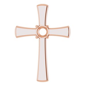 14K Rose Gold  5.2 mm Round Pendant Mounting – image 2