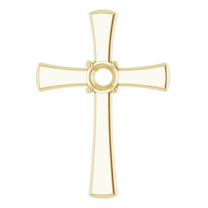 18K Yellow Gold  5.2 mm Round Pendant Mounting – image 2
