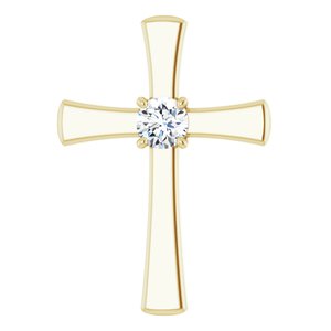 10K Yellow Gold  5.2 mm Round Pendant Mounting
