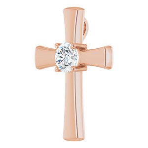 10K Rose Gold  7.4 mm Round Pendant Mounting – image 3