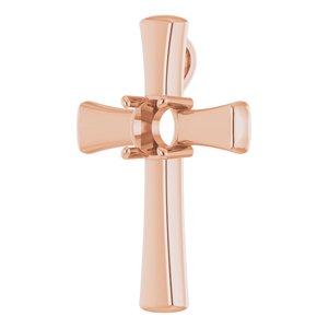 14K Rose Gold  7.4 mm Round Pendant Mounting – image 4