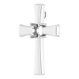 Sterling Silver  7.4 mm Round Pendant Mounting – image 4