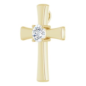 10K Yellow Gold  7.4 mm Round Pendant Mounting – image 3
