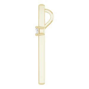 18K Yellow Gold  2 mm Square Pendant Mounting – image 5