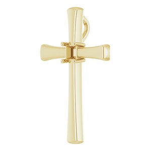 10K Yellow Gold  3 mm Square Pendant Mounting – image 4