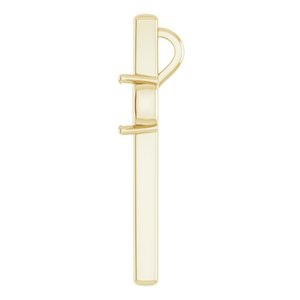 18K Yellow Gold  6 mm Square Pendant Mounting – image 6