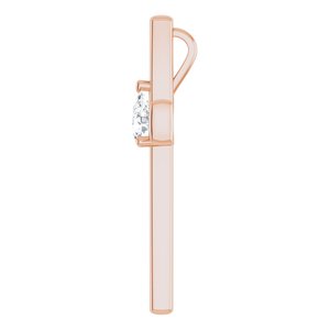 10K Rose Gold  8x6 mm Pear Pendant Mounting – image 5