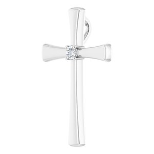 18K White Gold  2.5 mm Round Pendant Mounting – image 3