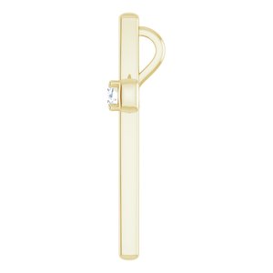 10K Yellow Gold  3.2 mm Round Pendant Mounting – image 5