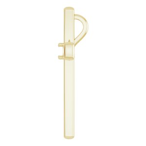 14K Yellow Gold  3.2 mm Round Pendant Mounting – image 6