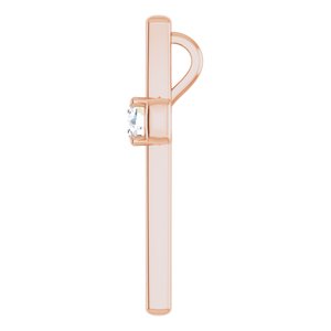 14K Rose Gold  4.8 mm Round Pendant Mounting – image 5