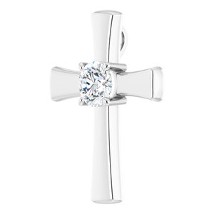 14K White Gold  8 mm Round Pendant Mounting – image 3