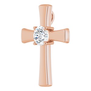 18K Rose Gold  8 mm Round Pendant Mounting – image 3