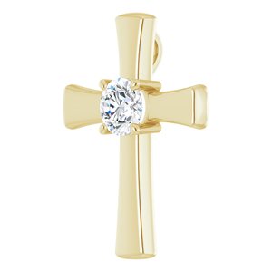 14K Yellow Gold  8 mm Round Pendant Mounting – image 3