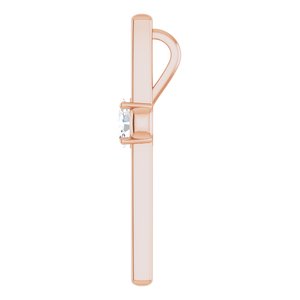 14K Rose Gold  5x3 mm Oval Pendant Mounting – image 5