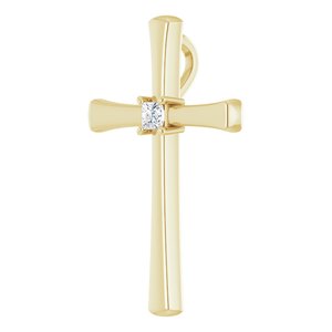 10K Yellow Gold  2.25 mm Square Pendant Mounting – image 3
