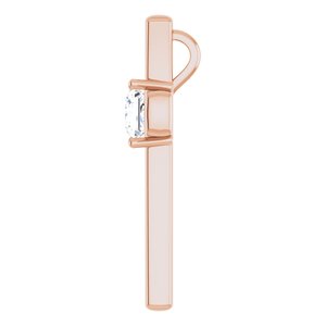 10K Rose Gold  6.5 mm Square Pendant Mounting – image 5