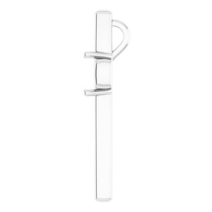 Continuum Sterling Silver  6.5 mm Square Pendant Mounting – image 6