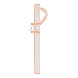 18K Rose Gold  4.1 mm Round Pendant Mounting – image 5