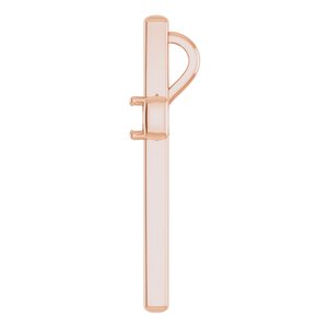 18K Rose Gold  4.1 mm Round Pendant Mounting – image 6
