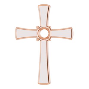 10K Rose Gold  5.8 mm Round Pendant Mounting – image 2