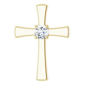 18K Yellow Gold  5.8 mm Round Pendant Mounting