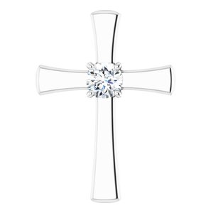 10K White Gold  5.8 mm Round Pendant Mounting