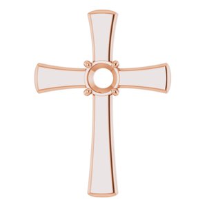 10K Rose Gold  6 mm Round Pendant Mounting – image 2