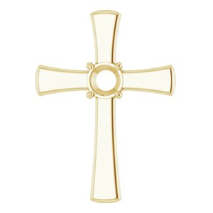 10K Yellow Gold  6 mm Round Pendant Mounting – image 2