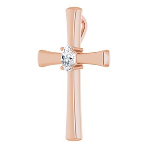 10K Rose Gold  6x4 mm Oval Pendant Mounting – image 3