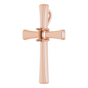 18K Rose Gold  6x4 mm Oval Pendant Mounting – image 4