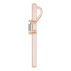 18K Rose Gold  7x5 mm Emerald Pendant Mounting – image 5