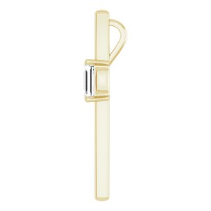 18K Yellow Gold  7x5 mm Emerald Pendant Mounting – image 5