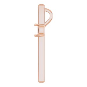 10K Rose Gold  3.5 mm Square Pendant Mounting – image 6