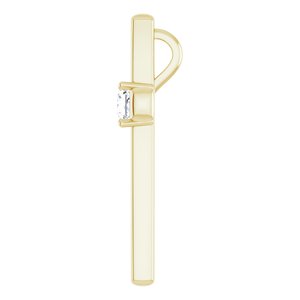 14K Yellow Gold  3.5 mm Square Pendant Mounting – image 5